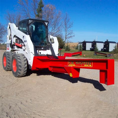 skid steer cutter and splitter|log splitter attachment for bobcat.